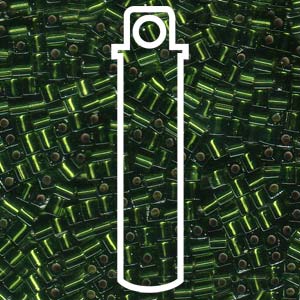 Silver Lined Olivene Miyuki 3mm Cubes Aprx 20gm/tb - SB3-026-TB