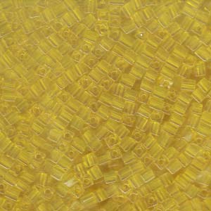 Trans Yellow Miyuki 3mm Cubes 250gm - SB3-136
