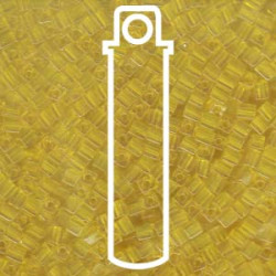Trans Yellow Miyuki 3mm Cubes Aprx 20gm/tb - SB3-136-TB
