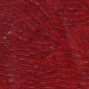 Red Orange Transparent Miyuki 3mm Cubes 250gm - SB3-140