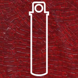 Trans Red Orange Miyuki 3mm Cubes Aprx 20gm/tb - SB3-140-TB