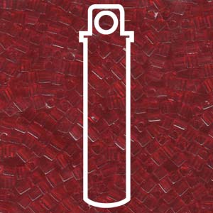 Trans Ruby Miyuki 3mm Cubes Aprx 20gm/tb - SB3-141-TB