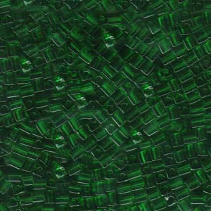 Trans Green Miyuki 3mm Cubes 250gm - SB3-146