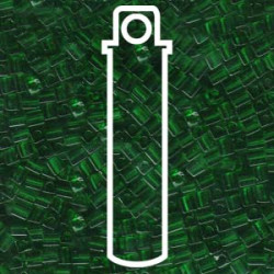 Trans Green Miyuki 3mm Cubes Aprx 20gm/tb - SB3-146-TB