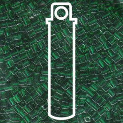 Trans Emerald Miyuki 3mm Cubes Aprx 20gm/tb - SB3-147-TB