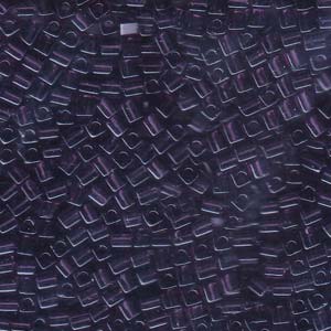 Transparent Amethyst Miyuki 3mm Cubes 250gm - SB3-157