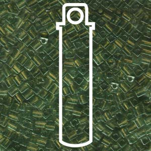 Transparent Olive Miyuki 3mm Cubes Aprx 20gm/tb - SB3-158-TB