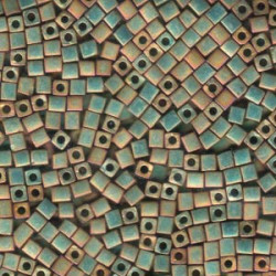 Opaque Khaki Miyuki 3mm Cubes 250gm - SB3-2035
