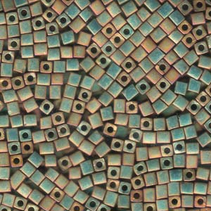 Opaque Khaki Miyuki 3mm Cubes 250gm - SB3-2035
