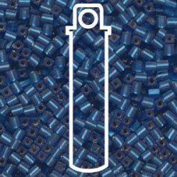 Matte S/l Capri Blue Miyuki 3mm Cube Aprx 20gm/tb - SB3-25F-TB