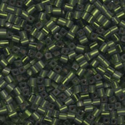 Matte S/l Olive Miyuki 3mm Cube 250 Gram - SB3-26F