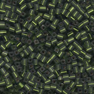 Matte S/l Olive Miyuki 3mm Cube 250 Gram - SB3-26F