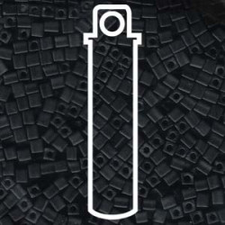 Matte Black Miyuki 3mm Cubes Aprx 20gm/tb - SB3-401F-TB
