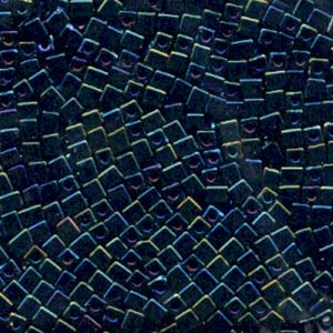 Metallic Dk Blue Iris Miyuki 3mm Cubes 250gm - SB3-452