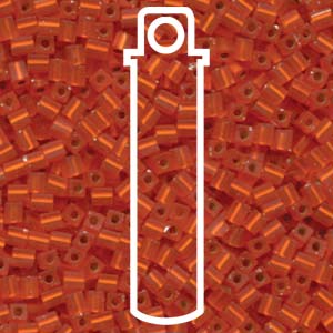 Matte S/l Orange Miyuki 3mm Cube Aprx 20gm/tb - SB3-8F-TB