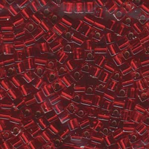Miyuki 4mm Squares 250 Grams S/l Ruby - SB4-011