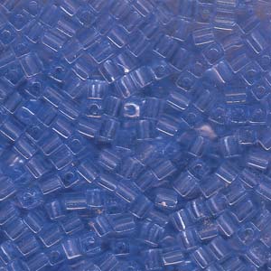 Miyuki 4mm Square 250 Gram Tr Lt Cornflower Blue - SB4-159L