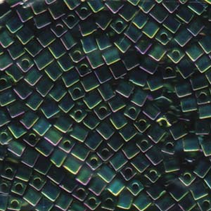 Miyuki 4mm Square 250 Grams Metallic Teal Iris - SB4-465
