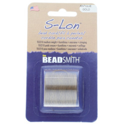 S-lon Bead Cord Antique Gold 77yd-1/cd