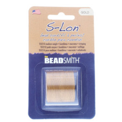 S-lon Bead Cord Tex 210 1/cd Gold