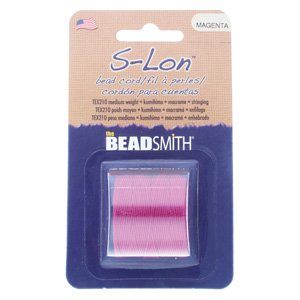 S-lon Bead Cord Tex 210 1/cd Magenta