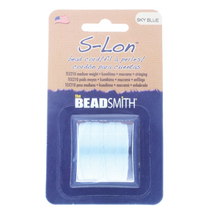 S-lon Bead Cord Tex 210 1/cd Sky Blue