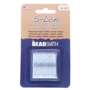 S-lon Bead Cord Tex 210 1/cd Silver
