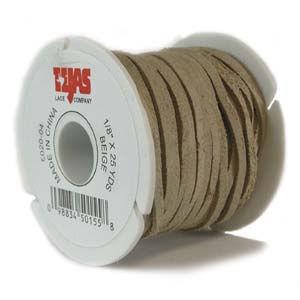 Suede Lace Beige 1/8 X 25yds