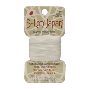 S-lon Cord Japan White 0.25mm 22 Yard Card
