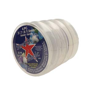 Stretch Magic Clear 4-pcs .5 .7 .8 1mm 25meters