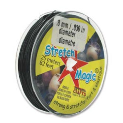 Stretch Magic Cord .8mm Blk 25m Spl