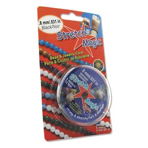 Stretch Magic Cord .8mm Blk 5m Spl