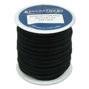Sof-suede Lace Black 3/32 X 50ft