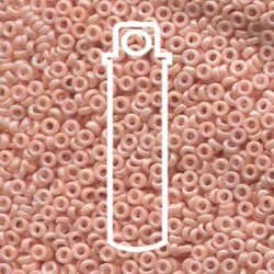 Spacer 2.2x1mm Semi-matte Opaque Salmon -apx 7gm/tb - SPR2-596-TB