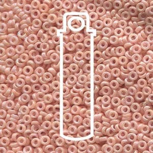 Spacer 2.2x1mm Semi-matte Opaque Salmon -apx 7gm/tb - SPR2-596-TB