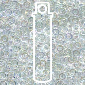 Spacer 3x1.3mm Clear Transparent Rainbow -apx 8gm/tb - SPR3-250-TB