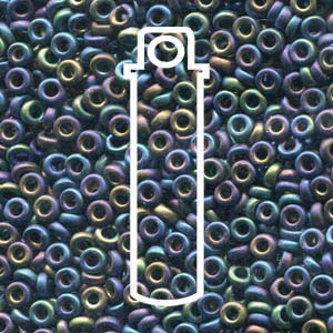 Spacer 3x1.3mm Matte Black Ab -apx 8gm/tb - SPR3-401FR-TB