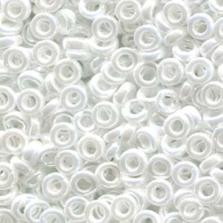 Spacer 3x1.3mm White Opaque Luster -100gm/bg - SPR3-420 Spacer 3x1.3mm White Opaque Luster -100gm/bg - SPR3-420