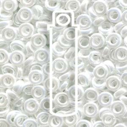 Spacer 3x1.3mm White Opaque Luster -apx 8gm/tb - SPR3-420-TB Spacer 3x1.3mm White Opaque Luster -apx 8gm/tb - SPR3-420-TB