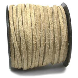 Split Suede Lace 25yds 3.0mm Natural