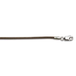 1.5mm Brown 18in Necklace Leather W/ Clasp 12/bg