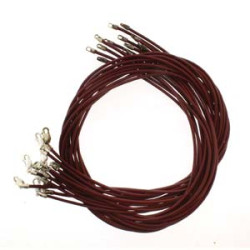 1.5mm Garnet 16in Necklac Leather W/ Clasp Bag Of12