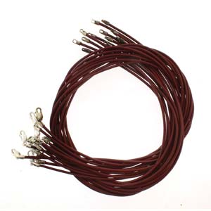1.5mm Garnet 16in Necklac Leather W/ Clasp Bag Of12