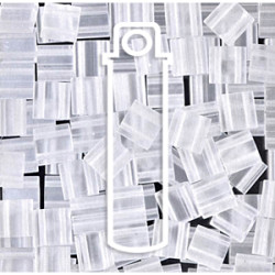 Tila Bead 5mm Matte Transp Crystal-apprx 7.2gm - TL131F-TB