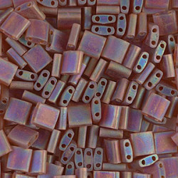 Tila Bead 5mm Matte Tran Dk Topaz Ab 50 Gm - TL134FR