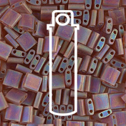 Tila Bead 5mm Matte Tran Dk Topaz Ab 7.2 Gm/tb - TL134FR-TB