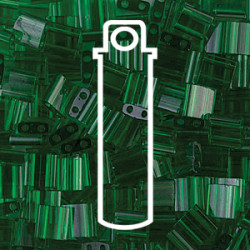 Tila Bead 5mm Trans Green -apprx 7.2 Gm/tb - TL146-TB