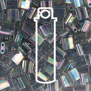 Tila Bead 5mm Dk Tr Gray Rnbw Luster-apprx 7.2gm - TL2440D-TB