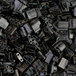 Tila Bead 5mm Picasso 50gm/bg Smky Black Matte - TL4511