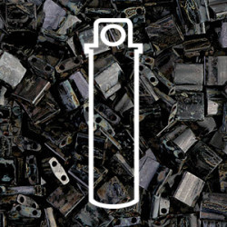 Tila Bead 5mm Picasso Smoky Black Matte-appx 7.2 Gm/tb - TL4511-TB